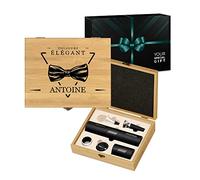 Maverton Coffret du Sommelier Imprimé - Set sommelier Personnalisé avec Accessoires pour Homme - pour Connaisseur - Cadeau Homme - Cadeau Personnalisé - Cadeau Anniversaire Homme - NŒUD