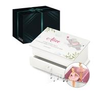 Maverton Coffret personnalisé - Boîte à Musique avec impression décorative pour petite fille - Boîte à bijoux pour bébé - pour premier anniversaire - souvenir de baptême - pour petite-fille