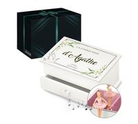 Maverton Coffret personnalisé - Boîte à Musique avec impression décorative pour petite fille - Boîte à bijoux pour bébé - pour premier anniversaire - souvenir de baptême - première communion