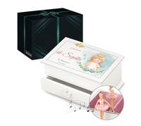 Maverton Coffret personnalisé - Boîte à Musique avec impression décorative pour petite fille - Boîte à bijoux pour bébé - pour premier anniversaire - souvenir de baptême - souvenir bapteme