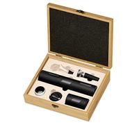 Maverton Ensemble d'accessoires pour vin dans le coffret en Bois de Bambou - Set à vin pour homme - Jeu d'Accessoires pour Vin pour femme - Coffret du sommelier pour anniversaire
