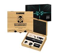 Maverton Ensemble d'accessoires pour vin pour femme - Set a vin dans coffret en Bois de Bambou - Boîte personnalisée - Jeu d'Accessoires pour Vin pour elle - Pour anniversaire - DÉGUSTATION