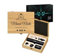 Maverton Ensemble d'accessoires pour vin pour femme - Set a vin dans coffret en Bois de Bambou - Boîte personnalisée - Jeu d'Accessoires pour Vin pour elle - Pour anniversaire - BELLE