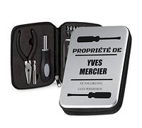 Maverton Ensemble d'outils dans une trousse en aluminium personnalisée - Boîte à outils personnalisée pour l’homme - Pour les bricoleurs - Cadeau d’anniversaire - Tournevis