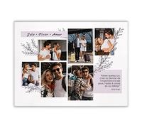 Maverton Image sur Toile - Cadre personnalisable avec votre Photo - pour parents - décoration murale moderne pour couples - souvenir pour jeunes mariés - mariage - noces - Joie - 30 x 40 cm