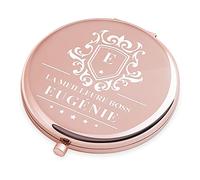Maverton Miroir de Poche personnalisé de Couleur Or Rose - Accessoire pour Trousse de Maquillage - Cadeau Parfait pour Anniversaires - Cadeau pour Femme - Boss