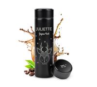 MAVERTON Mug de voyage isotherme avec gravure - Bouteille isotherme 450 ml - Infuseur à thé - Chope thermos pour voyageur - Cadeau de Noël personnalisé - Renne