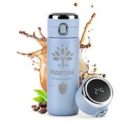 Maverton Mug Isotherme Personnalisable - 400 ML - Tasse de Voyage avec Afficheur de température LED pour Elle - Mug Original avec Gravure pour Femme - Maman - Anniversaire - Jardin