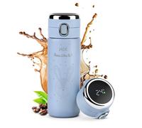 Maverton Mug Isotherme Personnalisable - 400 ML - Tasse de Voyage avec Afficheur de température LED pour Elle - Mug Original avec Gravure pour Femme - Maman - Anniversaire - Nounours