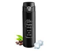 Maverton Mug isotherme personnalisé - Bouteille isotherme 400ml avec gravure pour femme - Mug de voyage en acier inoxydable - pour anniversaire - pour elle/amie/maman - café pour la route