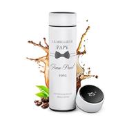 Maverton Mug isotherme personnalisé - Bouteille isotherme 450 ml avec gravure pour hommes - avec Affichage de température LED - pour anniversaire - pour lui - pour papa - Grand-père