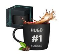 Maverton Mug personnalisable pour hommes - 400ml Tasse à Café Gravée avec Prénom et Texte - Mug Humour pour frère - ami - idée cadeau anniversaire - Noël - Bureau - intérieur rouge - bogosse #1