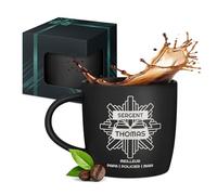 Maverton Mug personnalisable pour hommes - 400ml Tasse à Café Gravée avec Prénom et Texte - Mug Humour pour frère - ami - idée cadeau anniversaire - Noël - Bureau - intérieur noir - policier