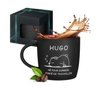 Maverton Mug personnalisable pour hommes - 400ml Tasse à Café Gravée avec Prénom et Texte - Mug Humour pour frère - ami - idée cadeau anniversaire - Noël - Bureau - intérieur rouge - nounours