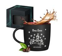 Maverton Mug personnalisé pour femmes - 40cl Tasse à Thé Personnalisable avec Prénom pour elle - Tasse décorative pour Collègue - Cadeau original - Différents Designs - intérieur rouge - enseignante