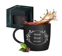 Maverton Mug personnalisé pour femmes - 40cl Tasse à Thé Personnalisable avec Prénom pour elle - Tasse décorative pour Collègue - Cadeau original - Différents Designs - intérieur rouge - pour mamie