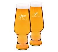 Maverton Paire de Chopes à Bière Personnalisées de 0,4l | Verres de haute qualité pour couples, Cadeau d’anniversaire pour les amateurs de bière, Mme & M.