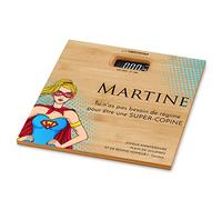 Maverton Pèse-personne Électronique en Bambou - Balance Personnalisé avec Afficheur LCD - Cadeau à personnaliser pour Femme - Cadeau d’anniversaire - Accessoire pour elle - Super