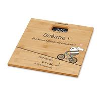 Maverton Pèse-personne Électronique en Bambou - Balance Personnalisé avec Afficheur LCD - Cadeau à personnaliser pour Femme - Cadeau d’anniversaire - Accessoire pour elle - Vélo