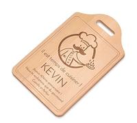 Maverton Planche à découper à personnaliser pour homme - Planche apero pour chef de cuisine - Plateau fromage pour papa - pour anniversaire - cuisine accessoire pour lui - Monsieur