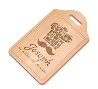 Maverton Planche à découper à personnaliser pour homme - Planche apero pour chef de cuisine - Plateau fromage pour papa - pour anniversaire - cuisine accessoire pour lui - Moustache