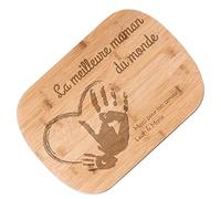 Maverton Planche à découper avec gravure - Grande Planche à personnaliser pour femme - Accessoire cuisine pour anniversaire - Plateau de service pour elle - Planche apéro - Meilleure maman