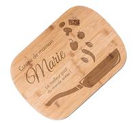 Maverton Planche à découper avec gravure - Grande Planche à personnaliser pour femme - Accessoire cuisine pour anniversaire - Plateau de service pour elle - Cadeau Noel - Planche apéro - Cuisine