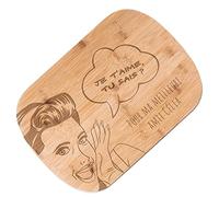 Maverton Planche à découper avec gravure - Grande Planche à personnaliser pour femme - Accessoire cuisine pour anniversaire - Plateau de service pour elle - Planche apéro - Meilleure amie