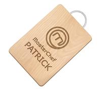 Maverton Planche à découper avec personnalisation pour homme - Plateau fromage gravé pour lui - Planche de cuisine en bois de hêtre pour chef - pour anniversaire - papa - Masterchef