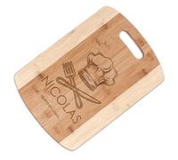 Maverton Planche à découper en bambou - Plateau personnalisé pour lui - Planche de cuisine avec gravure pour anniv - Planche apéro pour hommes - pour chef - pour papa - apéritif