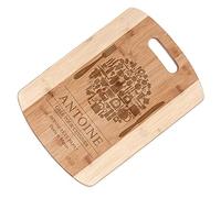 Maverton Planche à découper en bambou - Plateau personnalisé pour lui - Planche de cuisine avec gravure pour anniv - Planche apéro pour hommes - pour chef - pour papa - bonne fête