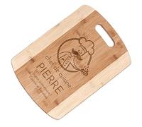 Maverton Planche à découper en bambou - Plateau personnalisé pour lui - Planche de cuisine avec gravure pour anniv - Planche apéro pour hommes - pour chef - pour papa - anniversaire