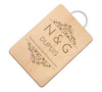 Maverton Planche à découper personnalisable pour couple - Planche en bois avec manche en métal pour parents - famille - Plateau apéritif pour amis - souvenir de mariage - Amour -