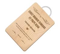 Maverton Planche à découper personnalisable pour couple - Planche en bois avec manche en métal pour parents - famille - Plateau apéritif pour amis - souvenir de mariage - Cadeau Noel - Grands-parents