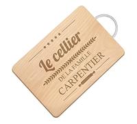 Maverton Planche à découper personnalisable pour couple - Planche en bois avec manche en métal pour parents - famille - Plateau apéritif pour amis - souvenir de mariage - Cellier -