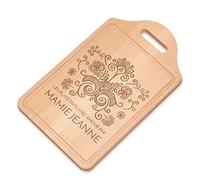Maverton Planche à découper personnalisée pour femme - Plateau aperitif gravé pour maman - Planche dégustation décorative pour amie - anniversaire - ustensile de cuisine - Fleurs