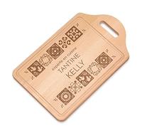 Maverton Planche à découper personnalisée pour femme - Plateau aperitif gravé pour maman - Planche dégustation décorative pour amie - anniversaire - ustensile de cuisine - Mosaïque