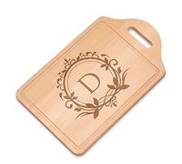 Maverton Planche à découper personnalisée pour femme - Plateau aperitif gravé pour maman - Planche dégustation décorative pour amie - anniversaire - ustensile de cuisine - Initiale