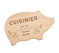 Maverton Planche en bois de hêtre à personnaliser - Planche à découper gravée - Plateau pour homme - pour chef et amateur de cuisine - pour anniversaire - pour lui/papa - cuisinier