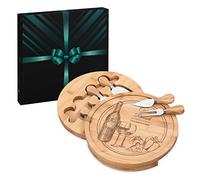 Maverton Plateau à Fromage Personnalisé - 25 cm - Planche à Fromage avec Les Accessoires - Cadeau Homme - Cadeau Anniversaire Homme - Cadeau Personnalisé - Cadeau Noel - Classe