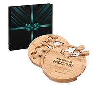 Maverton Plateau à Fromage Personnalisé en Bois - 25 cm - Plateau Fromage avec Les Accessoires - Cadeau Homme - Cadeau Personnalisé - Cadeau Anniversaire Homme - Chasseur
