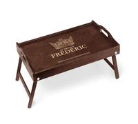 Maverton Plateau de lit personnalisé, Table de lit Pliable en Bois | Table en Bois de pin pour Lui, Cadeau d’Anniversaire pour Homme, Support d’Ordinateur, Prince
