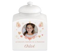 Maverton Pot à biscuits avec impression pour femme - Bocal à Bonbons personnalisé pour elle - Pot de stockage en céramique avec couvercle - pour anniversaire - pour maman - avec photo pour fille