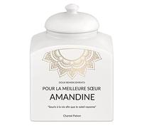 Maverton Pot à biscuits avec impression pour femme - Bocal à Bonbons personnalisé pour elle - Pot de stockage en céramique avec couvercle - pour anniversaire - pour maman - remerciement