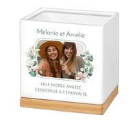Maverton Pot de Fleur Personnalisable - jardinière en céramique avec Soucoupe - pour Femme - Accessoire pour Maman - Pot Plantes pour Elle - Anniversaire - Bonsai et succulentes - amies