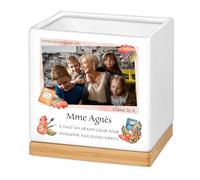 Maverton Pot de Fleur Personnalisable - jardinière en céramique avec Soucoupe - pour Femme - Accessoire pour Maman - Pot Plantes pour Elle - Anniversaire - Bonsai et succulentes - école