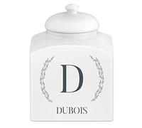 Maverton Pot en céramique personnalisé - Bocal à biscuits avec couvercle - pour couple - Rangement cuisine - pour parents - jeunes mariés - mariage - noces - anniversaire - Nom