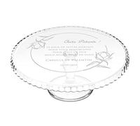 Maverton Présentoir à gâteau avec Gravure pour Couples - Plat sur Pied pour pâtisseries - Plateau personnalisé pour Parents - Souvenir de Mariage - pour Noces - pour Amis - Chers Parents