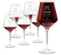 Maverton Set de 6 Verres à Vin en Cristal pour elle - Verre gravé 490 ml - 6 Verres Personnalisés à Vin - Cadeau d’anniversaire pour chaque Femme - Cadeau personnalisé Femme - Remerciements