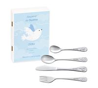 Maverton Set de couverts personnalisé pour garçon - Coutellerie dans coffret imprimé - Couverts Thème Animal - Cadeau d'anniversaire - Cadeaux bébé - Couverts gravés - VENT